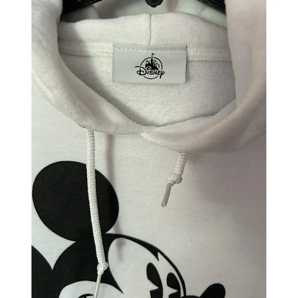 Disney Mickey Mouse-White Hoodie Pullover Sweatshirt Unisex Med?No Tag See Sizes